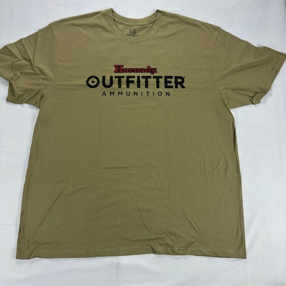 Hornady Outfitter Ammunition Graphic T Shirt Men's 3X Tan Deer Hunting Outdoor - Picture 2 of 5
